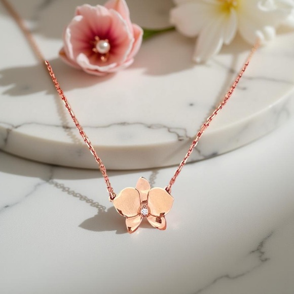 Cartier Caress d'Orchidépal Necklace Rose Gold K18 - Picture 2 of 6
